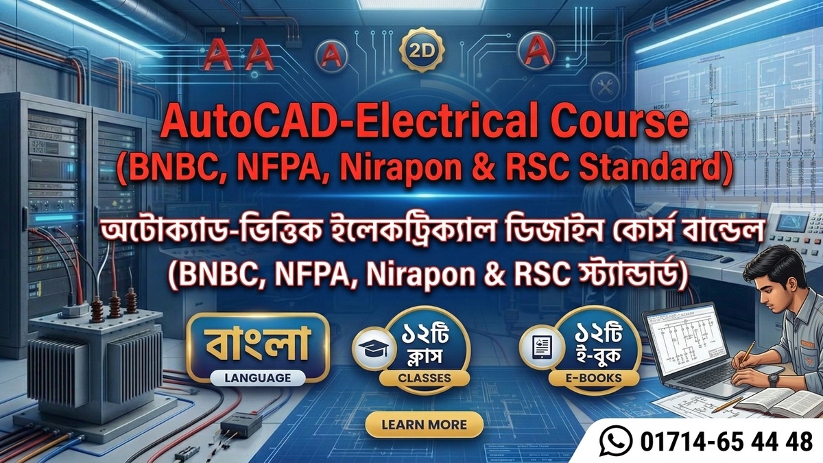 AutoCAD-Electrical Course  (BNBC, NFPA, Nirapon & RSC Standard)